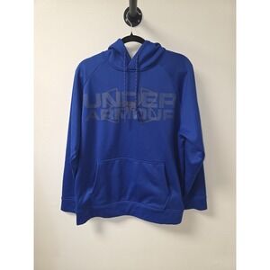 Under Armour‎ ColdGear Storm Blue Hoodie Men's Size Medium Loose Fit Pullover